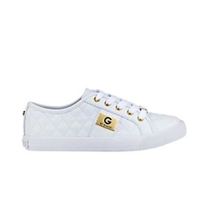 Guess white canvas sneakers